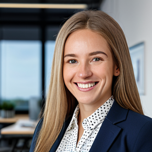Home 14 브랜드 마케터 자기소개서 작성법 - Professional Headshot for LinkedIn**
"A professional headshot of a friendly, smiling marketing spec...